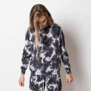 Leallo charcoal Dune Tie Dye Sweatshirt